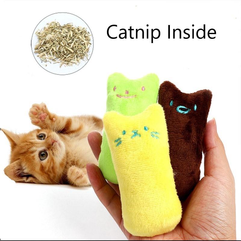 Teeth Grinding Catnip Toys Funny Interactive Plush Cat Toy Pet Kitten Chewing Toy Claws Thumb Bite Cat mint For Cats Cat Supply