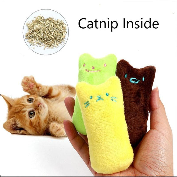 Teeth Grinding Catnip Toys Funny Interactive Plush Cat Toy Pet Kitten Chewing Toy Claws Thumb Bite Cat mint For Cats Cat Supply