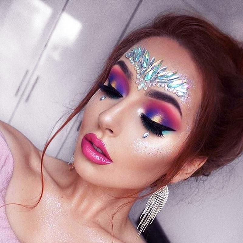 Temporary Rhinestone Glitter Tattoo Stickers Face Jewels Gems Festival Party Makeup Body Jewels Flash Fake Temporary Tattoos