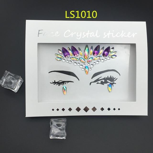 Temporary Rhinestone Glitter Tattoo Stickers Face Jewels Gems Festival Party Makeup Body Jewels Flash Fake Temporary Tattoos