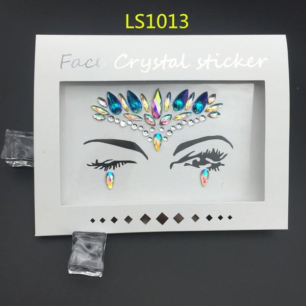Temporary Rhinestone Glitter Tattoo Stickers Face Jewels Gems Festival Party Makeup Body Jewels Flash Fake Temporary Tattoos