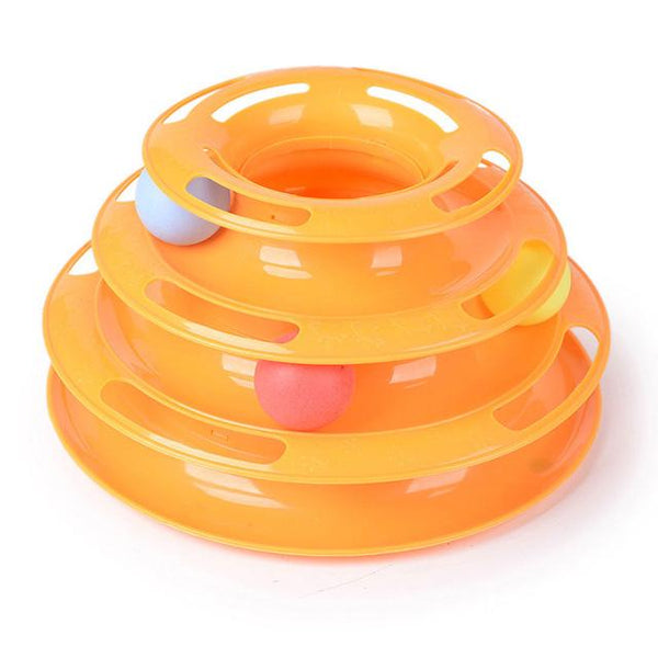 New Sale Anti Slip Orginal Design Amusement Intelligence Dog Cat Toys Three Tower Of Tracks Turntable Ball Pet Products