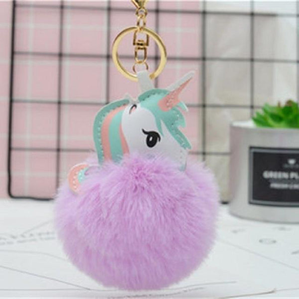 Unicorn Plush Toy Keychain Unicornio Key Pendant Suffed Animal Toy Children Girl Bag Pendant Licorne Plush Dumplings