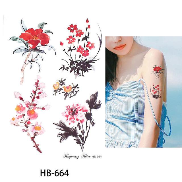 Glaryyears A Bit Big Arm Temporary Tattoo Sticker Sparrow Fake Tatoo Sleeve Flash Tatto Waterproof Body Art Women LC-734