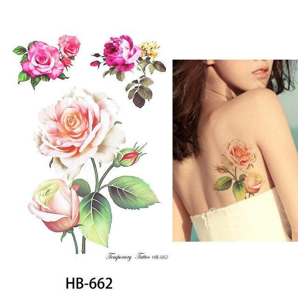 Glaryyears A Bit Big Arm Temporary Tattoo Sticker Sparrow Fake Tatoo Sleeve Flash Tatto Waterproof Body Art Women LC-734