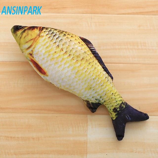 Plush Creative 3D Carp Fish Shape Cat Toy Gift Cute Simulation Fish Playing Toy For Pet Gifts Catnip Fish Stuffed Pillow Doll z1