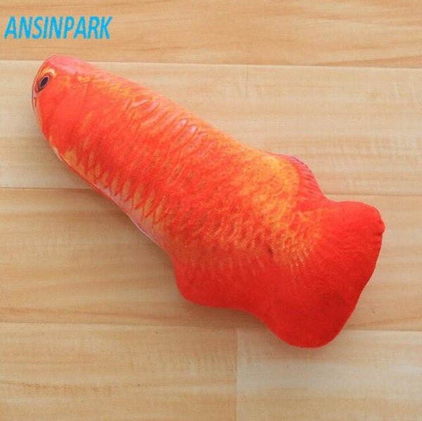 Plush Creative 3D Carp Fish Shape Cat Toy Gift Cute Simulation Fish Playing Toy For Pet Gifts Catnip Fish Stuffed Pillow Doll z1