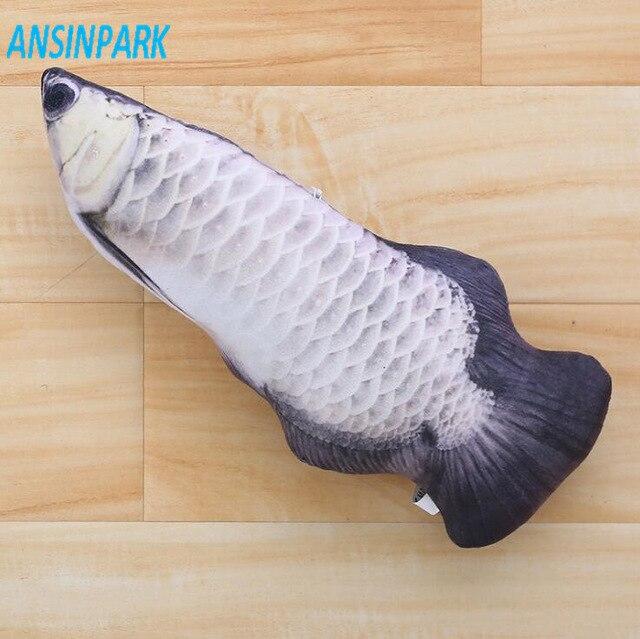 Plush Creative 3D Carp Fish Shape Cat Toy Gift Cute Simulation Fish Playing Toy For Pet Gifts Catnip Fish Stuffed Pillow Doll z1