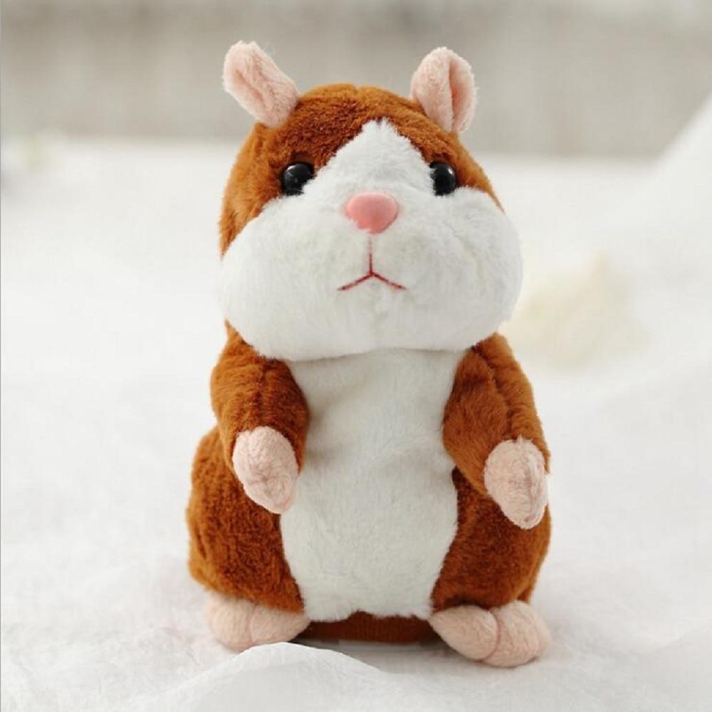 2019 Talking Hamster Mouse Pet Plush Toy Hot Cute Speak Talking Sound Record Hamster Educational Toy for Children Gift