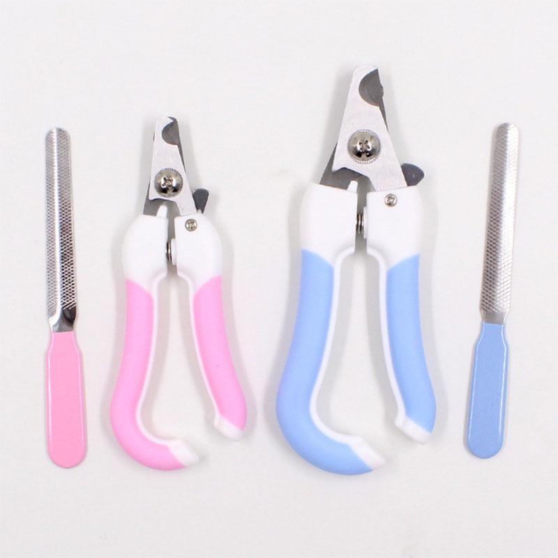 Pet Grooming Scissors Dog Cats Supplies Pet Nail Clipper Pet Accessories Animal Trimmers Nail File Claw Cutters 2pcs/Set