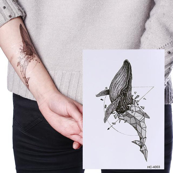 Sexy Black Cats Temporary Tattoo Body Art Arm Flash Tattoo Stickers 10.5*6cm Waterproof Fake Henna Painless Tatto Sticker