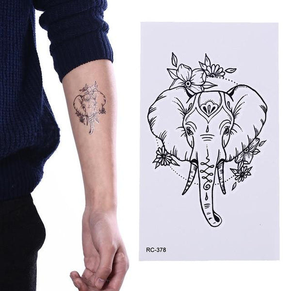 Sexy Black Cats Temporary Tattoo Body Art Arm Flash Tattoo Stickers 10.5*6cm Waterproof Fake Henna Painless Tatto Sticker