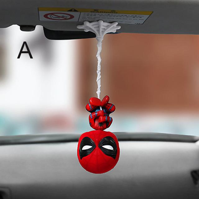 Car Accessories Cartoon Spider-Man Model Shake Head Toy Ornament Magnet Auto Interior Dashboard Decoration Sticker Doll Gifts