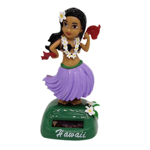 Car Ornaments Hawaii Girl Hula Shaking Head Toy Solar Powered Auto Interior Accessries Decompression Dashboard oto aksesuar
