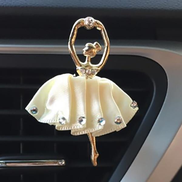 Rhinestone Ballet Girls Air Freshener In The Car Perfume Smell Auto Interior Decor Outlet Vents Clip New Car Accessory For Lady