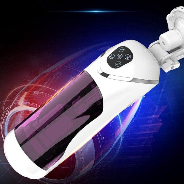 Strong Telescopic and Rotation Male Masturbator Smart Sex Voice Interaction Sex Machine Masturbation Cup Adult Sex Toys for Men
