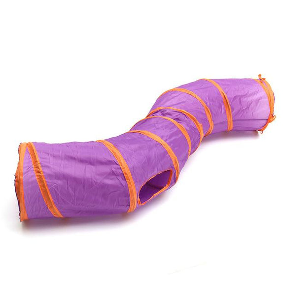 Pet Funny Toy Foldable S Shape Pet Cat Tunnel Play Tubes Balls Crinkle design House Toys Puppy Rabbit Play Dog Tunnel Tubes