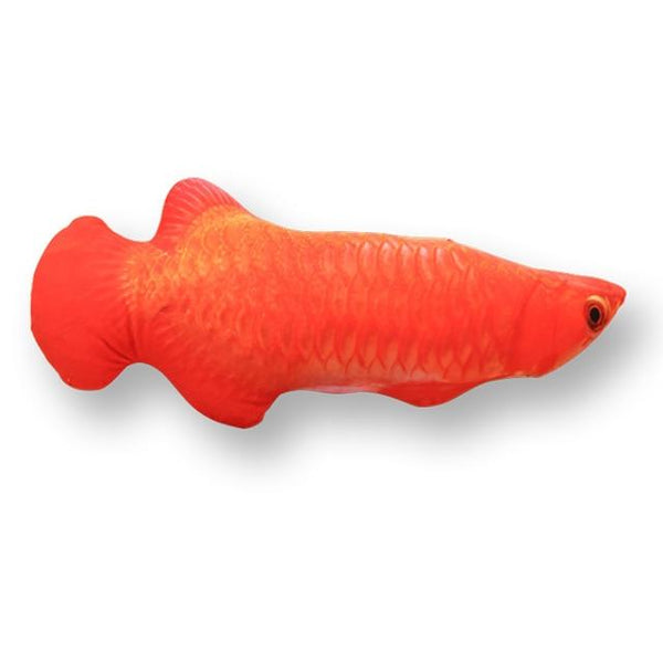 Pet Soft Plush Creative 3D Carp Fish Shape Cat Toy Gifts Catnip Fish Stuffed Pillow Doll Simulation Fish Playing Toy For Pet