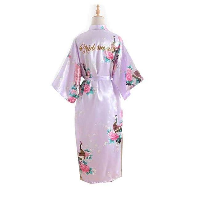 Silk Bridesmaid Bride Robe Maid Of Honor Robe Mother Of The Robes Women Satin Wedding Kimono Sexy Nightgown Dress Woman Bathrobe