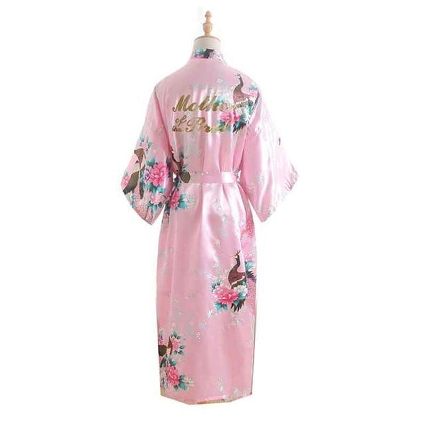 Silk Bridesmaid Bride Robe Maid Of Honor Robe Mother Of The Robes Women Satin Wedding Kimono Sexy Nightgown Dress Woman Bathrobe
