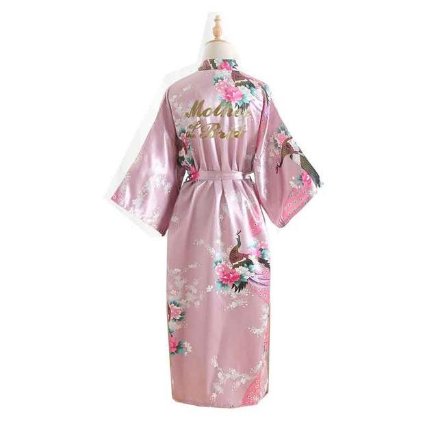 Silk Bridesmaid Bride Robe Maid Of Honor Robe Mother Of The Robes Women Satin Wedding Kimono Sexy Nightgown Dress Woman Bathrobe