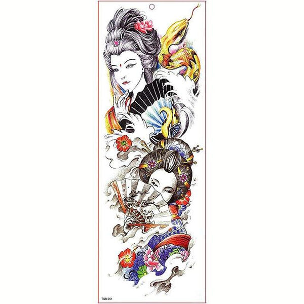 Large Arm Sleeve Tattoo Waterproof Temporary Tattoo Sticker Skull Angel Rose Lotus Men Full Flower Tatoo Body Art Tattoo Girl