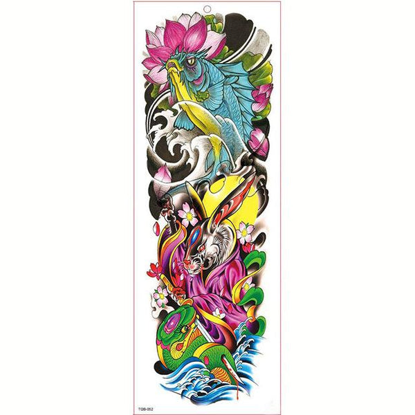 Large Arm Sleeve Tattoo Waterproof Temporary Tattoo Sticker Skull Angel Rose Lotus Men Full Flower Tatoo Body Art Tattoo Girl