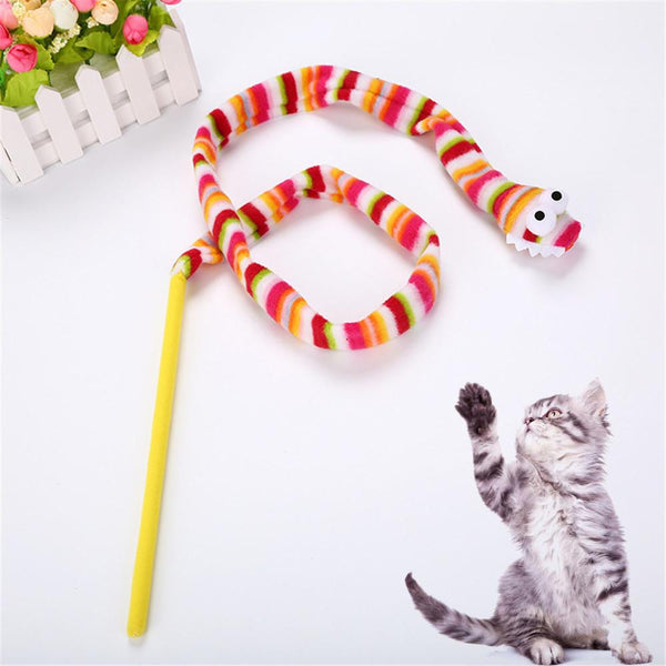 2018 New Kitten Cat Pet Toy Chaser Stick Rainbow Snack Streamer Interactive Play Fun Toys #NE810