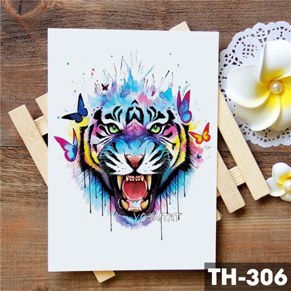 Unicorn Geometric Rose Fox Wolf Waterproof Temporary Tattoo Sticker Swan Elk Animals Flash Tattoos Body Art Fake tatoo