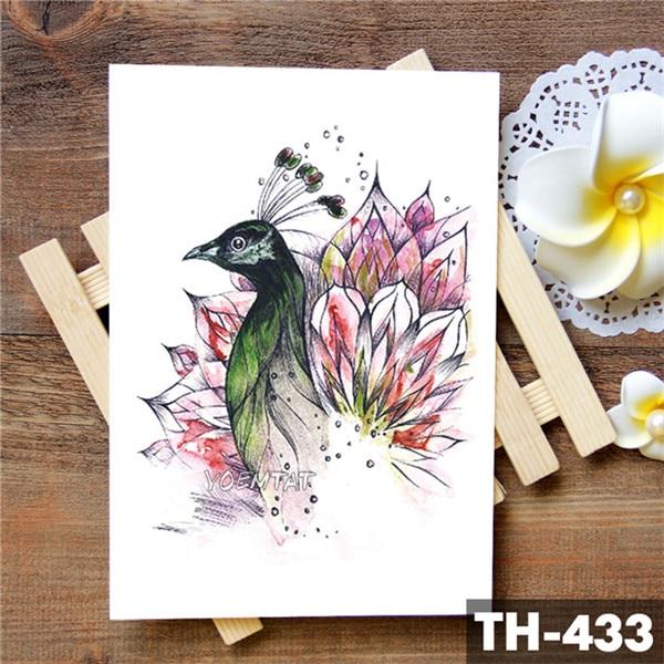 Unicorn Geometric Rose Fox Wolf Waterproof Temporary Tattoo Sticker Swan Elk Animals Flash Tattoos Body Art Fake tatoo