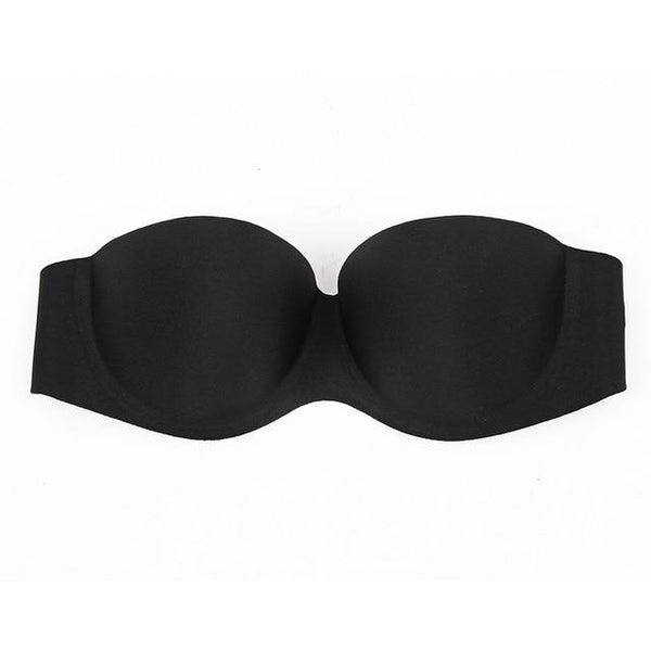 1pc Sexy push up 3 breasted Bras without Underwears Black Nude Women B Cup Bra Nude Black Invisible Blade Strapless Tape Bras
