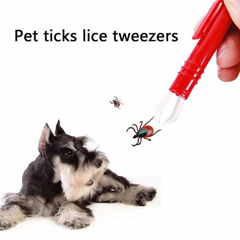 Mite Acari Tick Remover Pet Dog Cat Eliminate Tweezers Flea Puppies Groom Tool Dog Accessories Dog Tick Remover Tweezers
