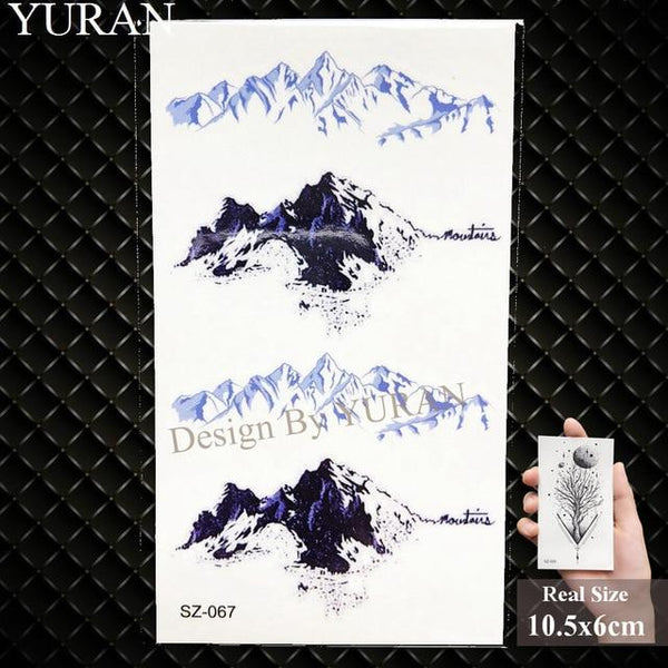 Erogenous Geometric Wolf Temporary Tattoo Geometric Floral Women Body Arm Wrist Tattoo Stickers Men Bulb Water Transfer Tatoos