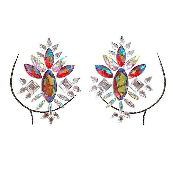 Resin Rhinestone Chest Glitter Sticker For Female Rhinestone Body Chest Tattoo Sticker Decoration Festival Party Ornaments