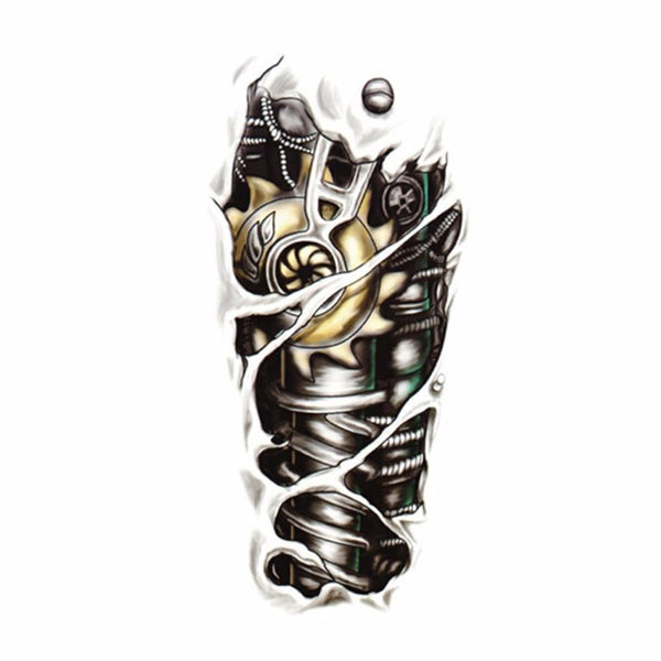 New Fashion Man 3D Tattoo Robot Arm Waterproof Temporary Tattoo Stickers