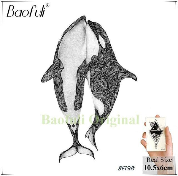 BAOFULI Men Black Waterproof Temporary Tattoo Astronaut Children Universe Series Fake Arm Tatoos Body Art Cartoon Tattoo Sticker
