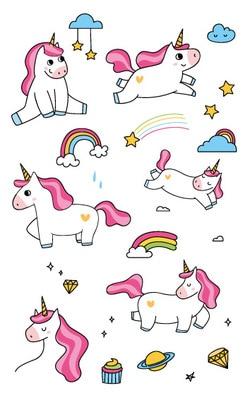 Waterproof Temporary Tattoo Sticker Cute Unicorn Fake Tatoo Tatouage Temporaire Flash Tatto hand foot For Kids Children Girl