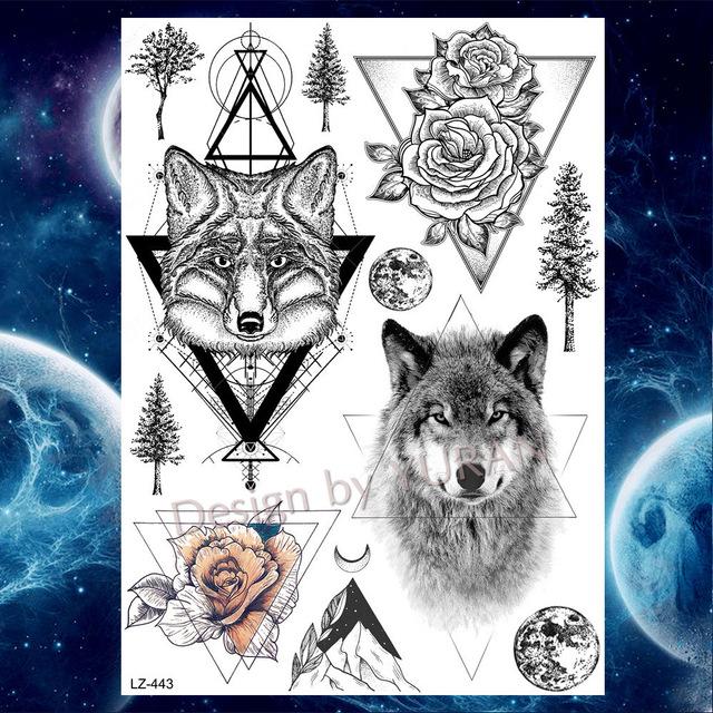 Roses Waterproof Temporary Tattoo Stickers Women Dating Makeup Back Art Tattoo Paste 21x15CM Large Body Arm Chest Tatoo Wall
