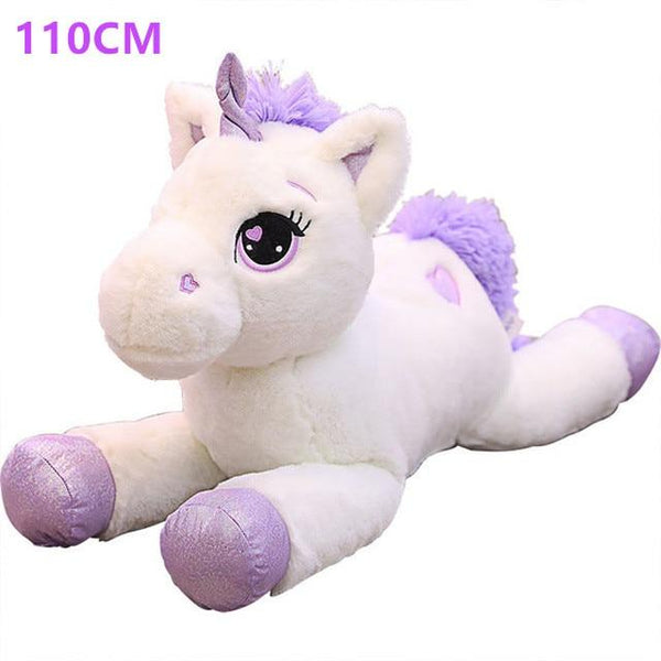 Giant 110cm Unicorn Plush Toy Soft Stuffed Cartoon Unicorn Dolls Animal Horse Toy High Quality Toys for Children Girls
