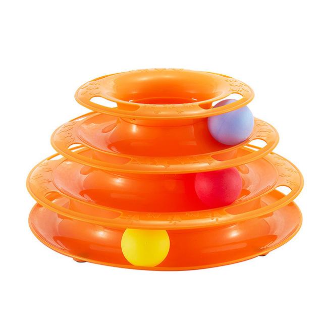 Cat Toy Ball Pet Toy Cat Toys Intelligence Triple Play Disc Three Tower Of Tracks Turntable Ball Pet Products