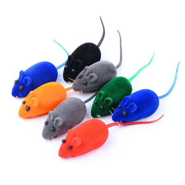 Creative Pet Toys 13cm Interactive Rabbit Fur False Mouse Pet Cat Toys Mini Funny Playing Toys for Cats Kitten Toy Random Color