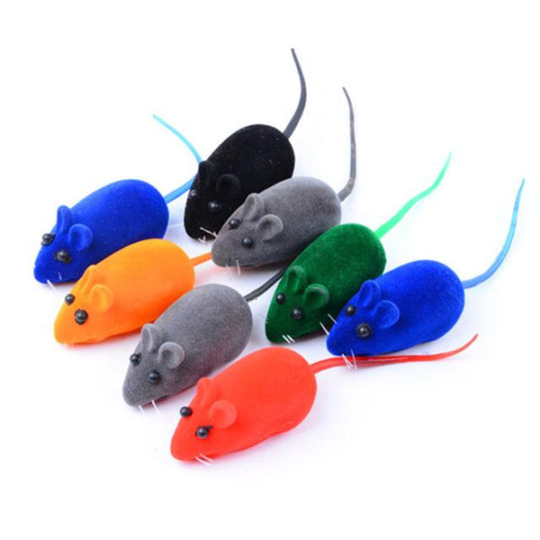 Creative Pet Toys 13cm Interactive Rabbit Fur False Mouse Pet Cat Toys Mini Funny Playing Toys for Cats Kitten Toy Random Color