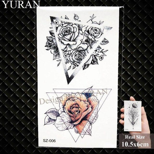Children Cartoon Temporary Tattoo Sticker Men Gun AK47 Waterproof Fake Black Lines Flower Mountain Cute Tattoo Women Kids Planet