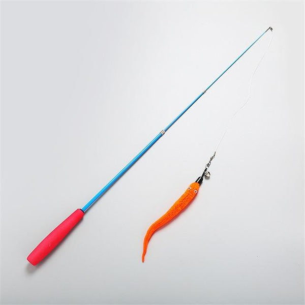 Pearl feather Pet Cat Toys Funny Cat Telescopic rod Teaser Rod Wand Interactive Toys Funny stick Cat Supplies