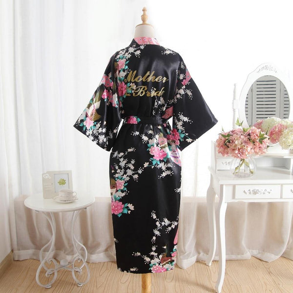 Mother Of The Bride Robes Maid of Honor Bridesmaid Robe New Satin Wedding Personalized Matching Bathrobe Sexy Floral Gift Robe