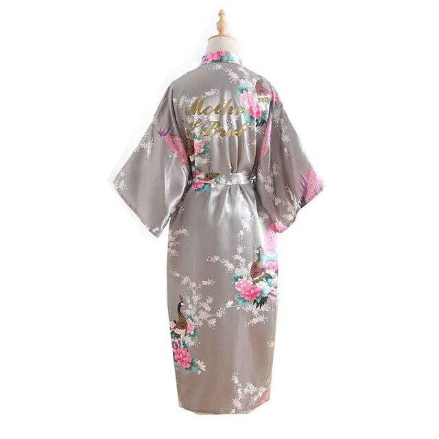 Mother Of The Bride Robes Maid of Honor Bridesmaid Robe New Satin Wedding Personalized Matching Bathrobe Sexy Floral Gift Robe