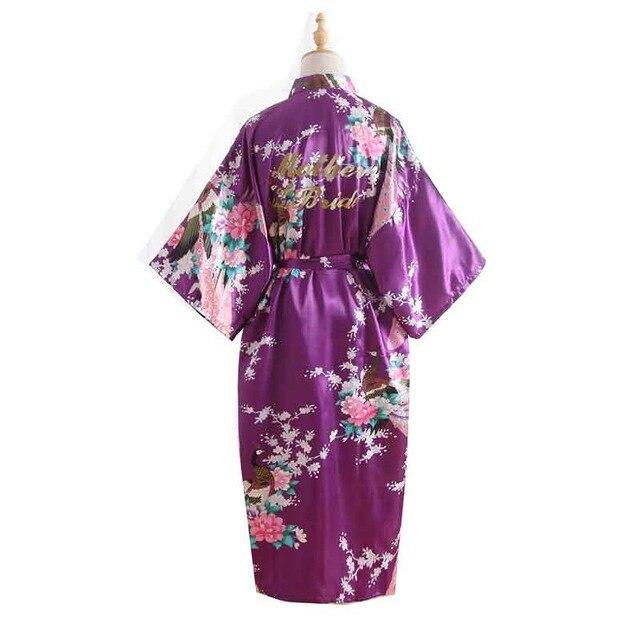 Mother Of The Bride Robes Maid of Honor Bridesmaid Robe New Satin Wedding Personalized Matching Bathrobe Sexy Floral Gift Robe