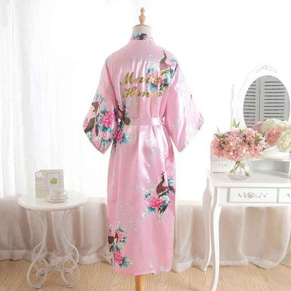Mother Of The Bride Robes Maid of Honor Bridesmaid Robe New Satin Wedding Personalized Matching Bathrobe Sexy Floral Gift Robe