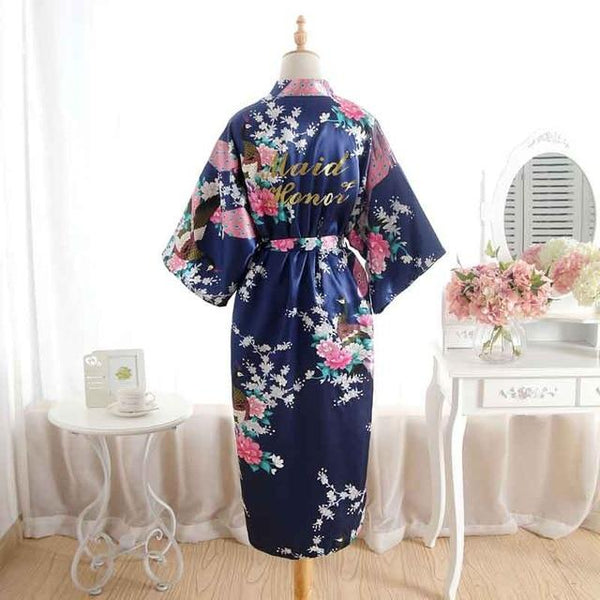 Mother Of The Bride Robes Maid of Honor Bridesmaid Robe New Satin Wedding Personalized Matching Bathrobe Sexy Floral Gift Robe