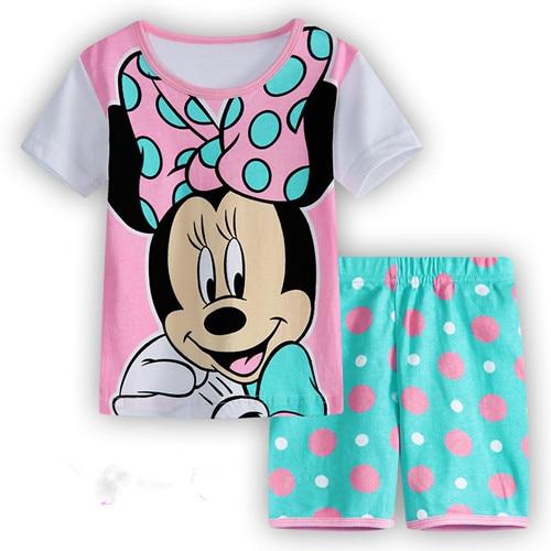 Children's Pajamas Summer Short-sleeved tshirt + shorts sports set Kids Pyjamas Boys Girls Pajamas Baby Sleepers Sleepwear 2-7T